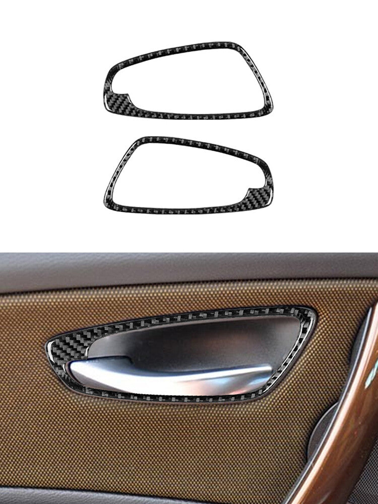 Carbon Fiber Inner Storage Box Panel Cover Trim For Lancer 2010-2015 v