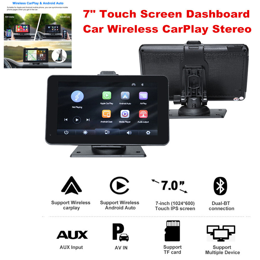 7-inch portable touchscreen car wireless car display radio Bluetooth USB TF AUX n