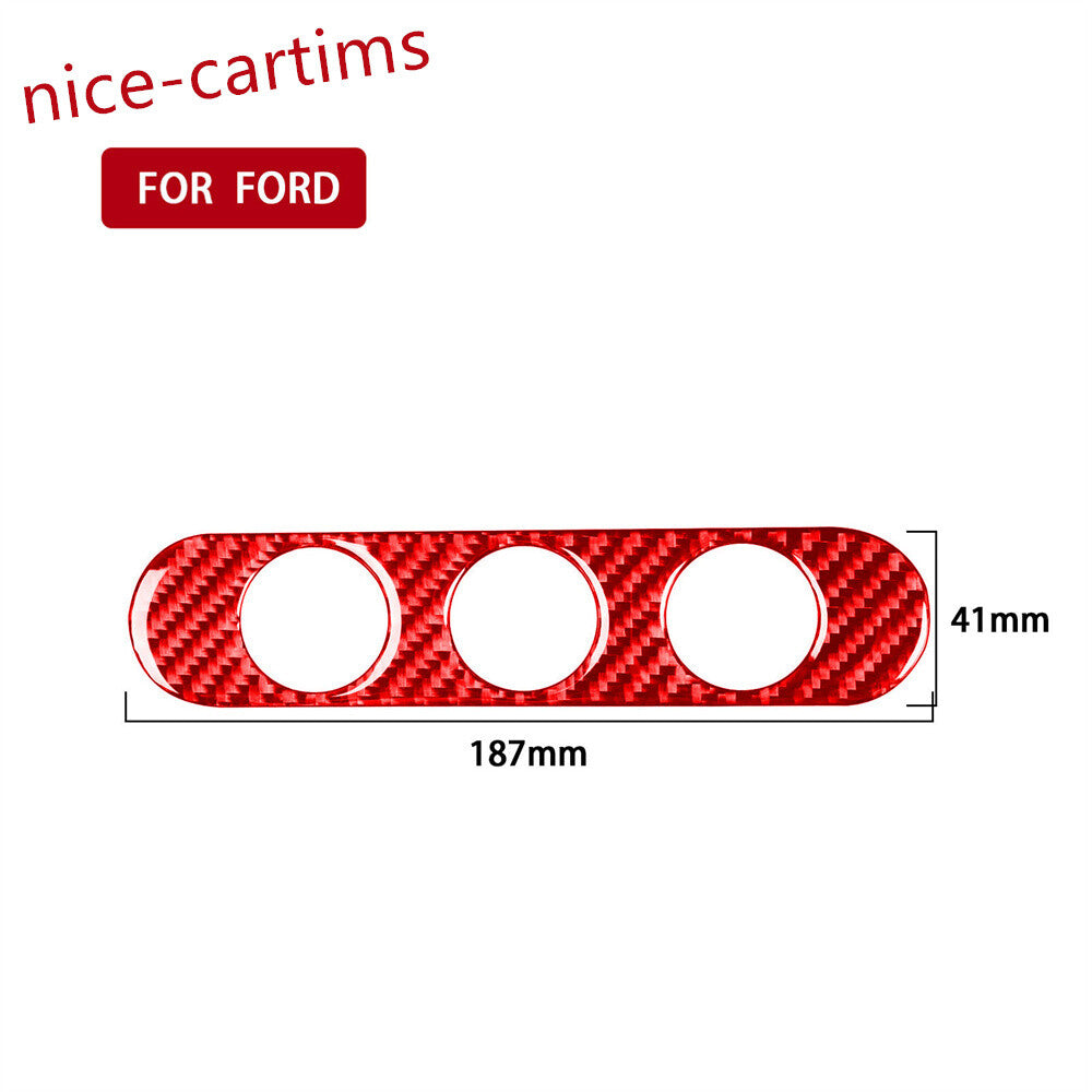 Red Carbon Fiber Center Cigarette Lighter Switch Trim for Ford F-150 FX4 04-08 C