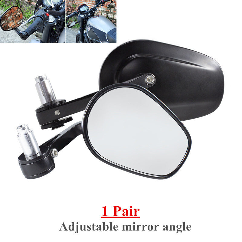 CNC adjustable round rearview mirrors for 7/8 inch stick-end motorcycles - n