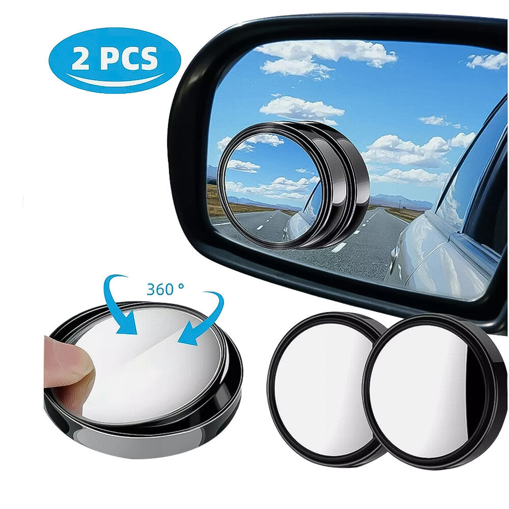 For Car 2PCS Side Rear View Mirror Blind Spot Mirrors Round HD Glass Convex 360¡ã
