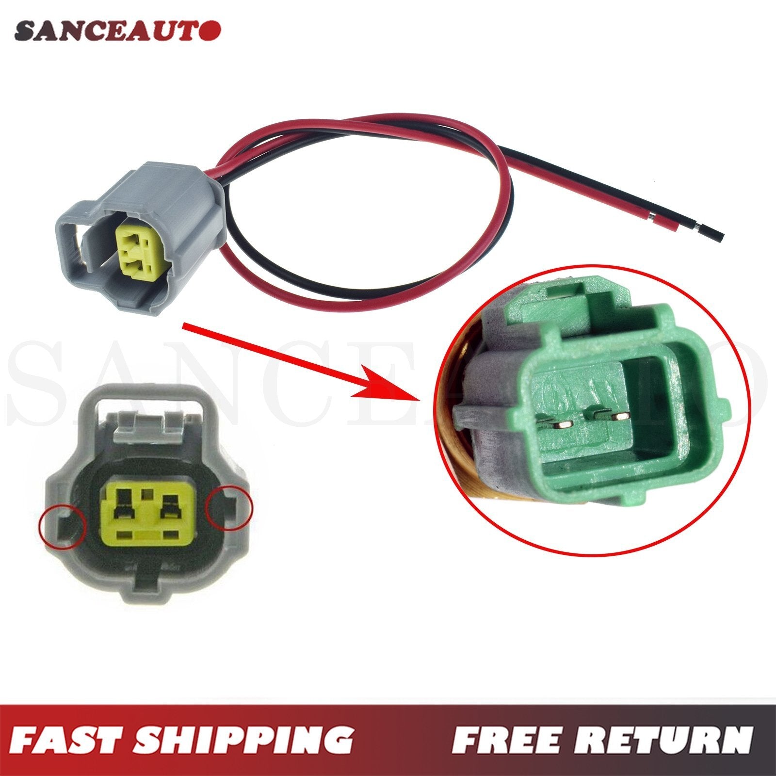4-piece coolant temperature sensor connector plug for Lexus 89422-35010- n