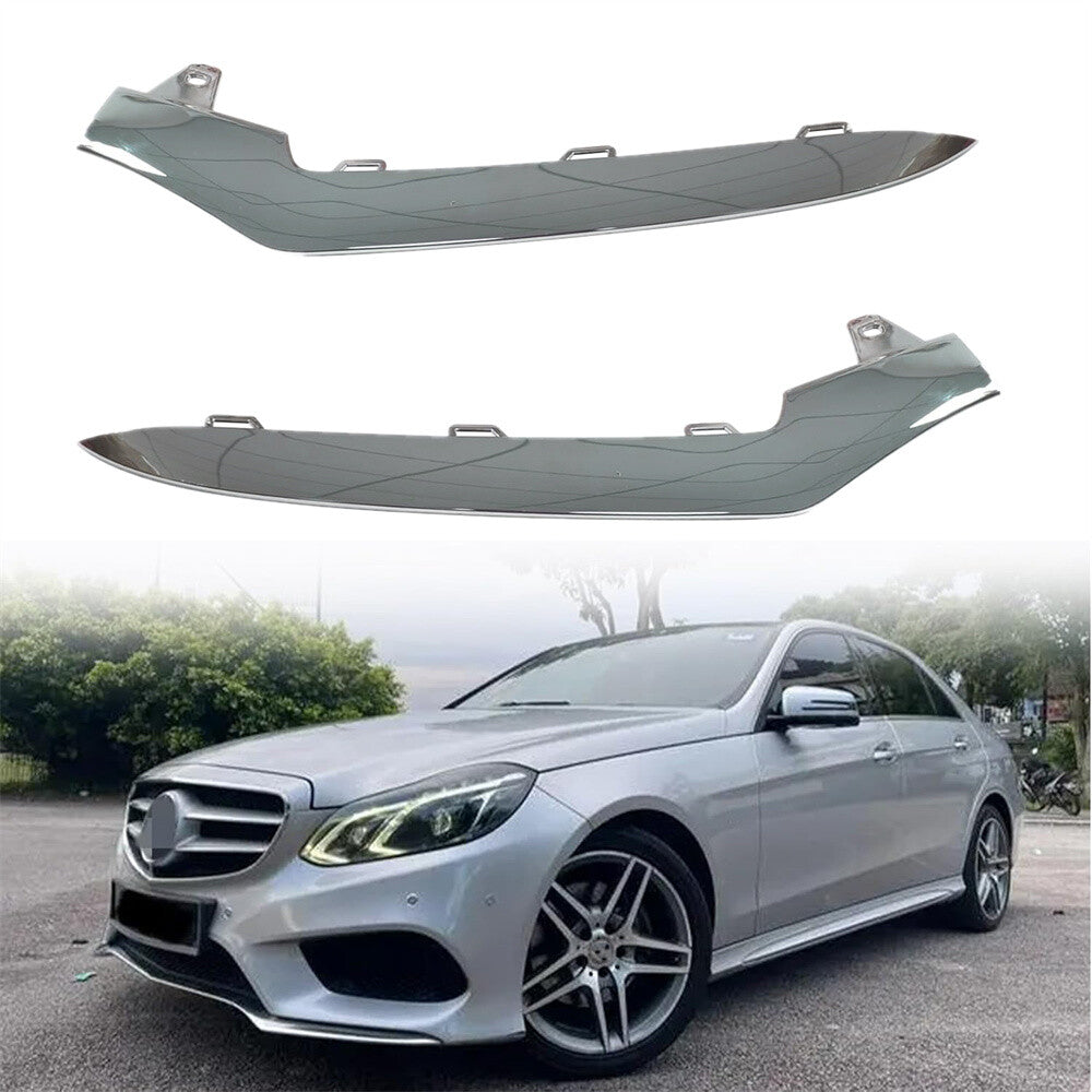 1 Pair Front Bumper Chrome Trim Molding for Mercedes for Benz E-CLASS W212 2014-2016