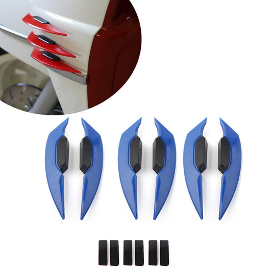 6¢ªVerkleidung Winglets Seitenspoiler Deflektor Air Wing Kit Motor Universal Blau