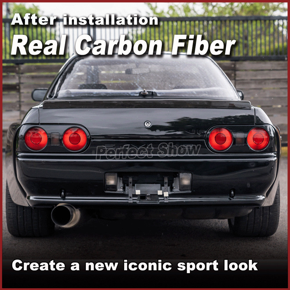 REAL Carbon Rear Trunk Spoiler Wings Fit for Nissan Skyline R32 GTR 89-94