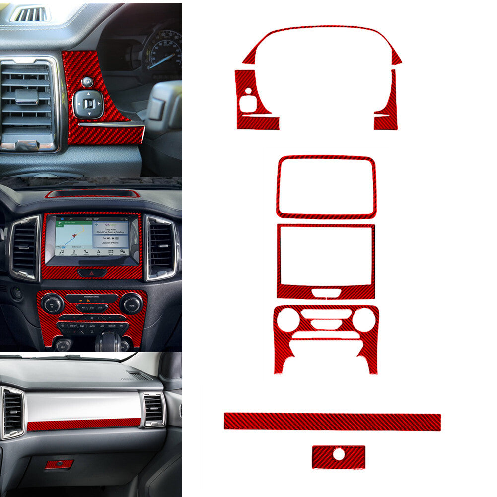 Carbon Fiber Console Water Cup Panel Cover Trim for Subaru Forester 2013-2018 v