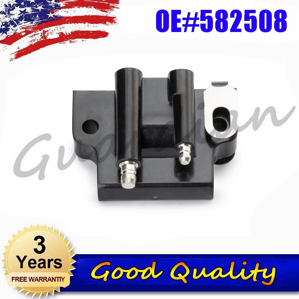 One-piece ignition coil for Johnson Evinrude 582508 18-5179 183-2508 outboard engine.