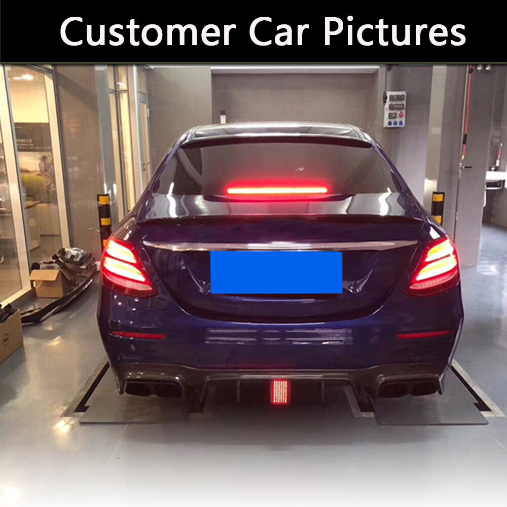 Rear Bumper Lip Diffuser with Exhaust for Benz E Class W213 E63 AMG Sport Bumper