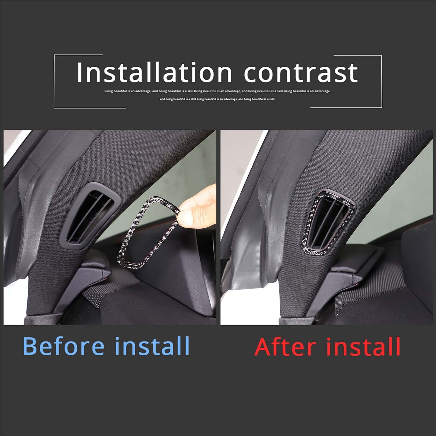 Chrome B Strut Grab Handle Protector Trim Cover for Land Rover for Defender 2020 - 2024 2 pcs- v
