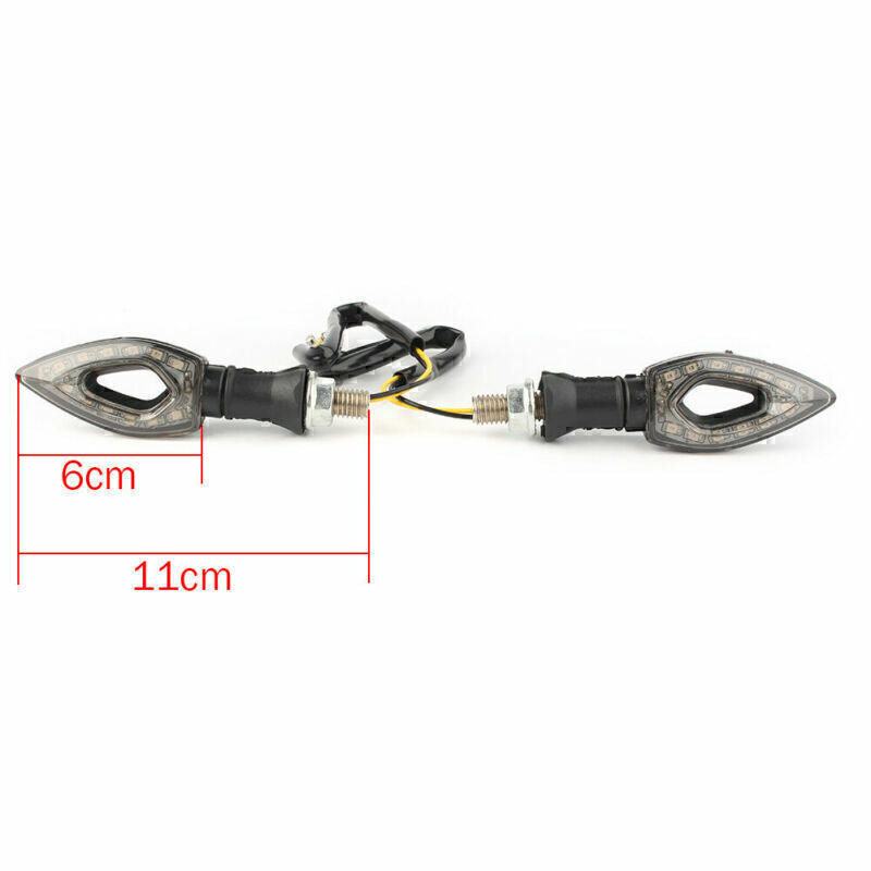 Motorcycle Universal 10mm Bolt On LED Amber Turn Signal Lights Blinker Indicator Q