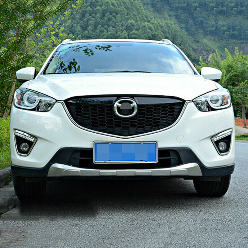 for Mazda CX-5 2012-2016 Silver titanium Front+Rear Bumper Skid Protector Guards
