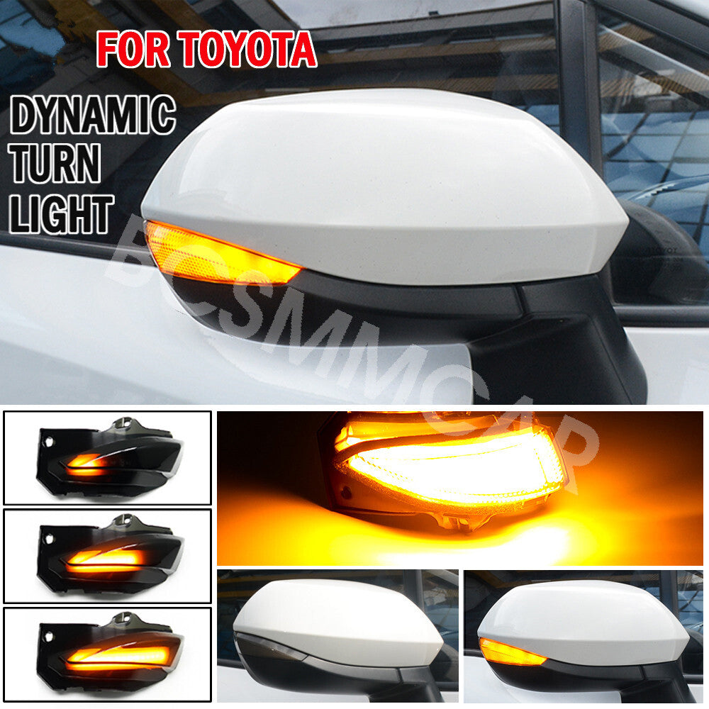LED Side Mirror Dynamic Turn Signal Light Fit for Toyota Sienta XP170 2017-2020 Q