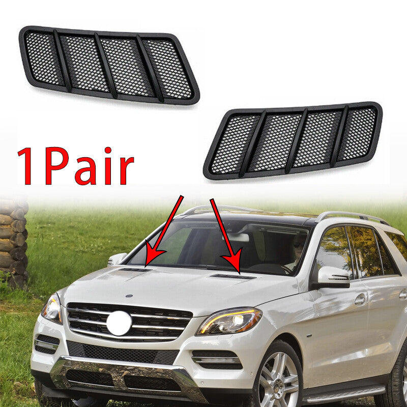 Pair For 2012-15 for Mercedes-Benz W166 ML GL Class Front Hood Air Vent Grille Trim