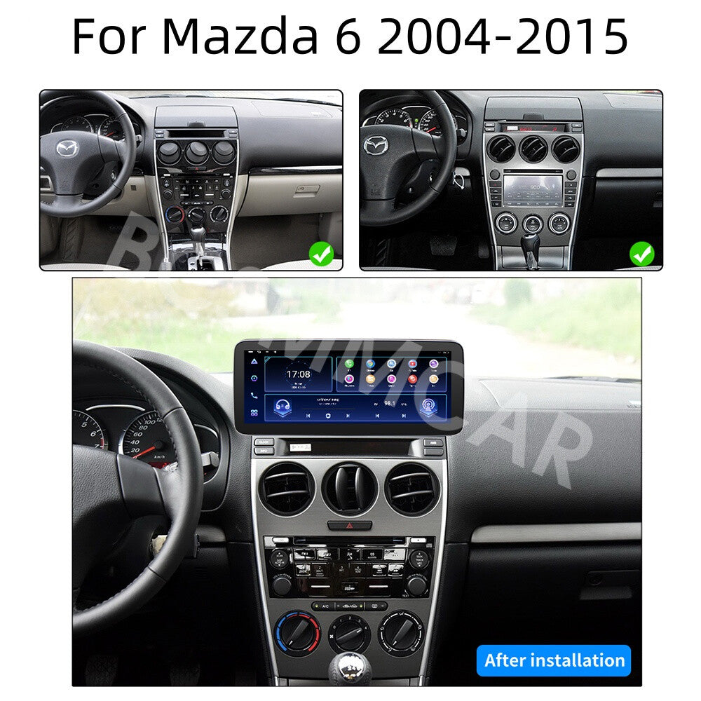 12.3In Androind 14 Car GPS Navi Fit for Mazda 6 2004-2015 Stereo Radio 4G BT