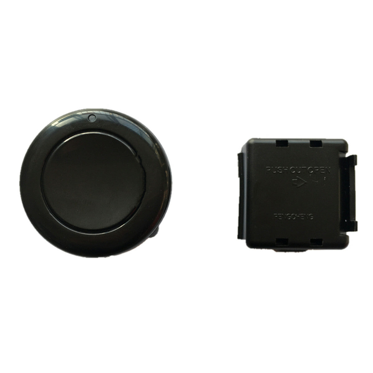 Car Modification Steering Wheel Wireless Horn Button Kit Labor Saving 12V Black