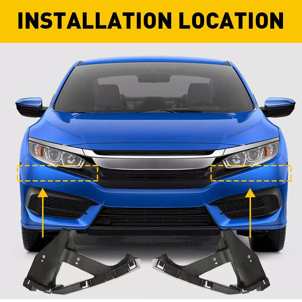 2-Piece Headlight Mount Mount Retainer for Honda for Civic Sedan 2016-2019 n
