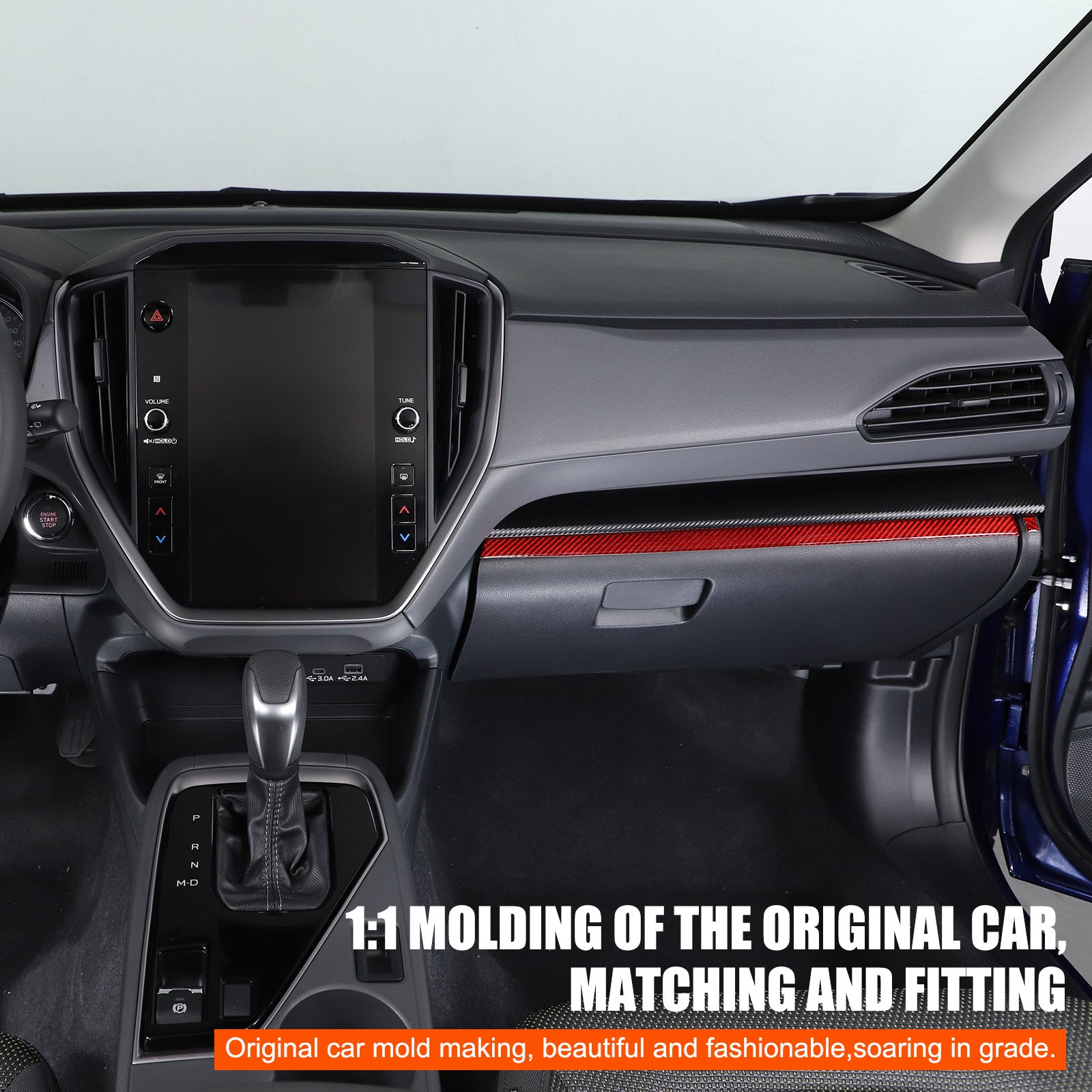 The lower center trim of the dashboard suits the for Subaru Crosstrek 23+- n