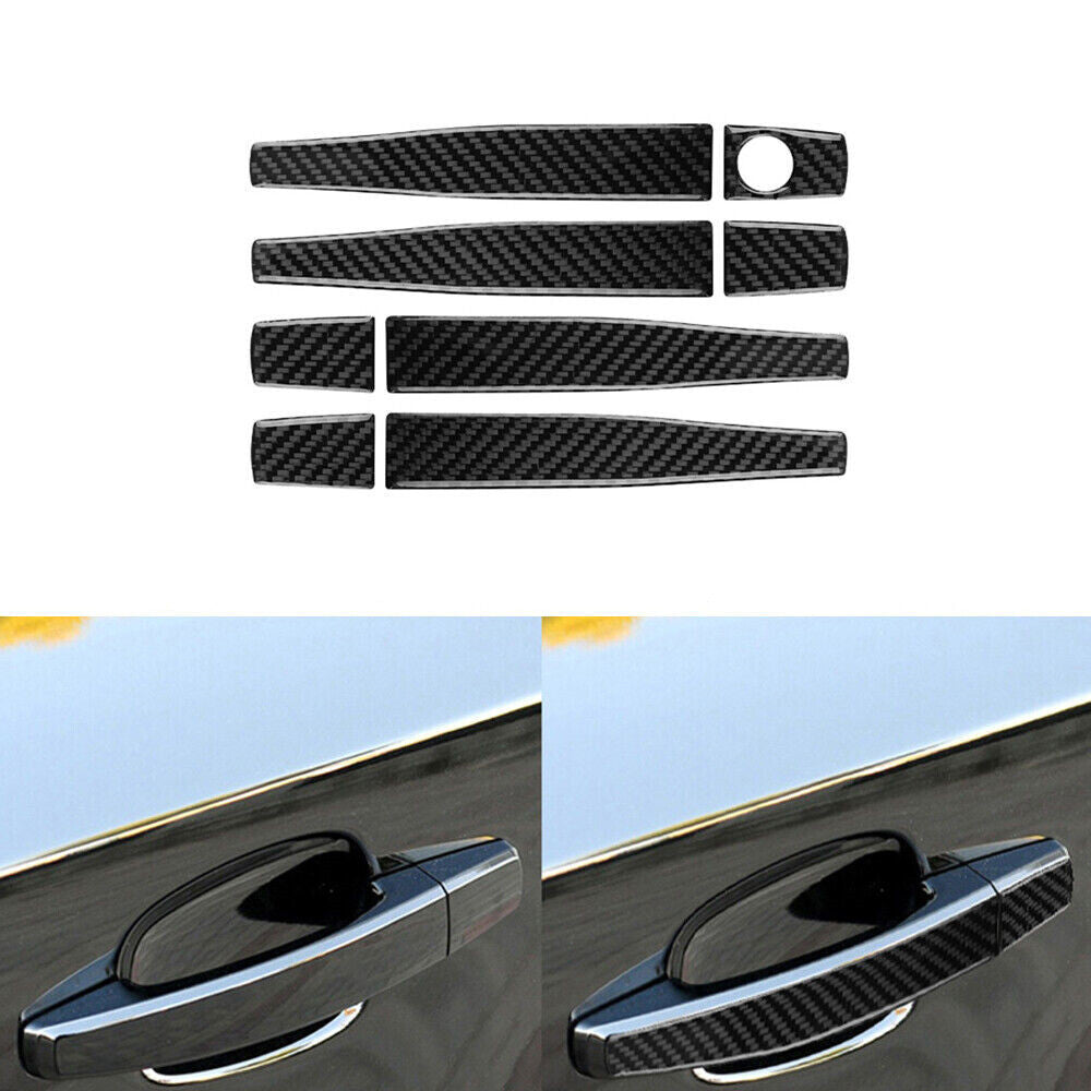 6X Red Carbon Fiber Interior Door Handle Panel Cover Trim for Audi Q7 2007-2015 v