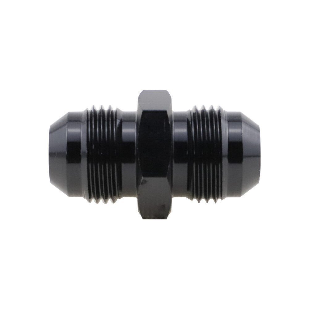 1-Pack - 8 AN Male Flash Connector to - 8 AN Male Flash Connector Coupler Accessories Black Aluminum