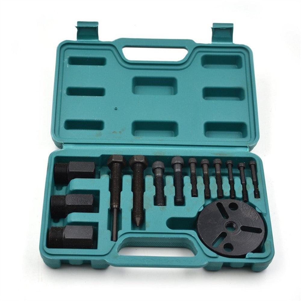 14Pcs Car AC R134a R12 Compressor Clutch Sucker Puller Remover Repair Tools Kit Q