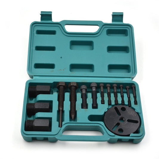 14Pcs Car AC R134a R12 Compressor Clutch Sucker Puller Remover Repair Tools Kit Q