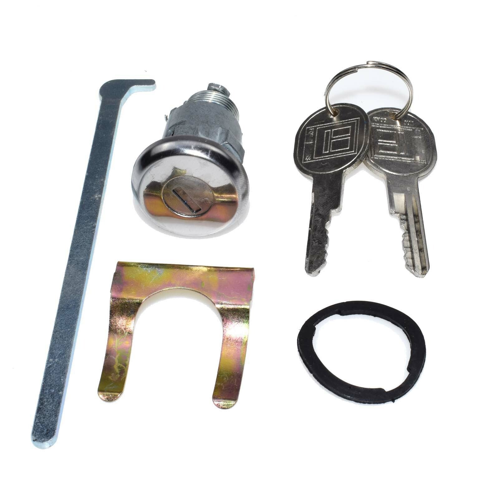Trunk lock cylinder with 2 keys for 53-58 for Corvette passenger 605533 TL1575- v