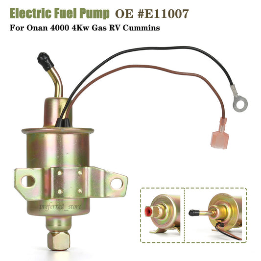 Electric Fuel Pump E11007 For Onan 4000 4Kw Gas RV Generator Microlite