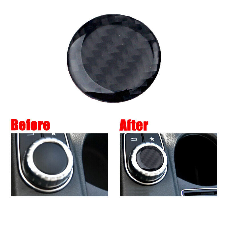 Carbon fiber interior multimedia knife decorative sticker for GLE, GLS, ML, GL 16-19- n