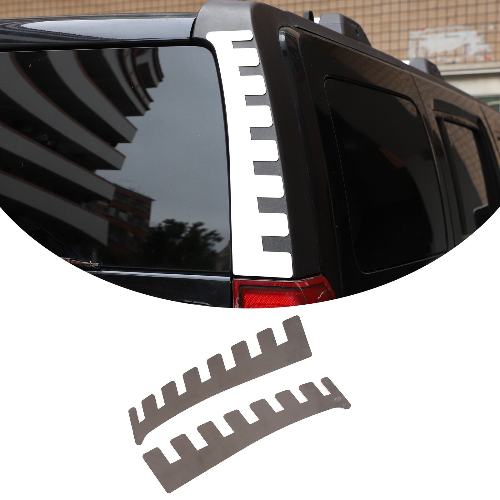 2-Piece Oak ABS Center Armrest Box Cover Trim for Toyota Tundra Sequoia 2022-23