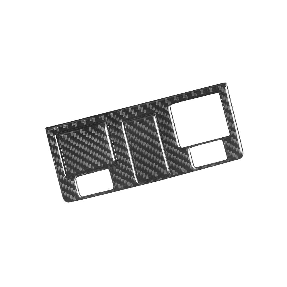 Carbon Fiber License Plate Lights Up Cover Trim For Rogue 2014-2016 v