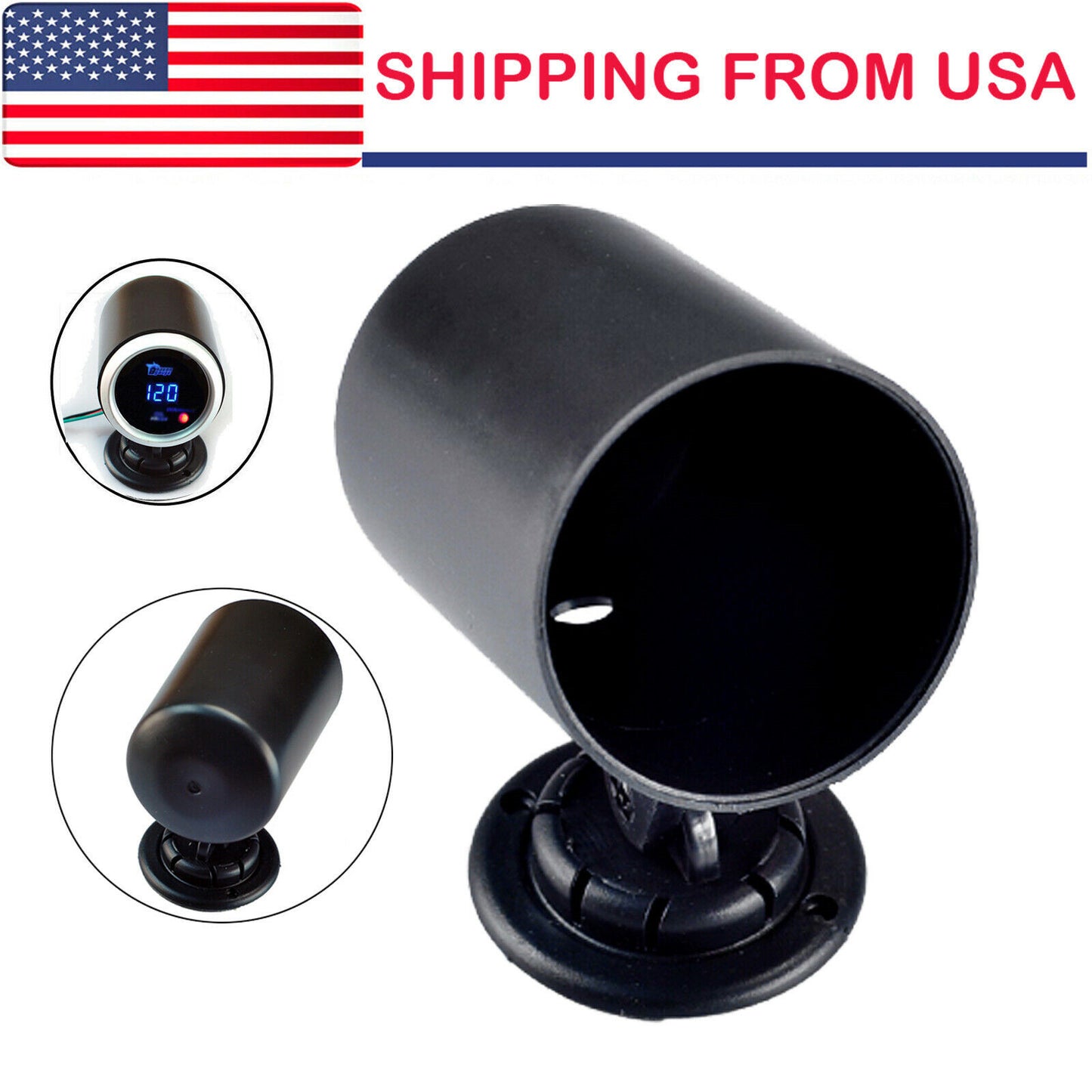 Universal 52mm 2 Single Gauge Pod Mount Holder Dashboard Bracket Meter Cup ABS!