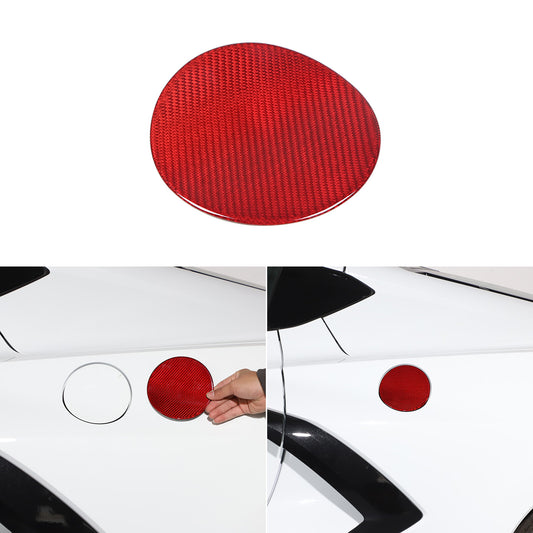 Red carbon fuel filler cap for Corvette C8 Z06 Z51 Stingray Coupe - Convertible