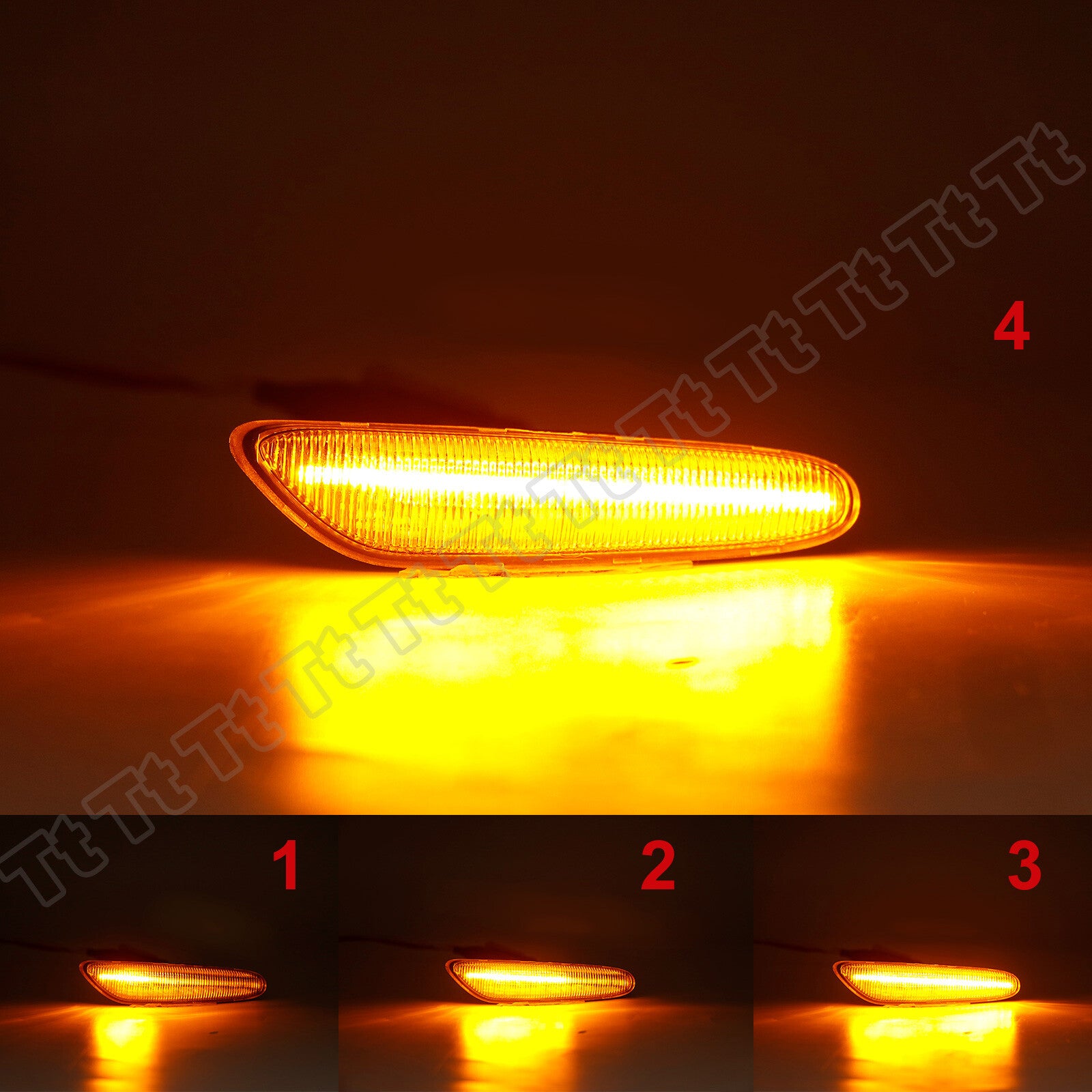 2 LED Sequential Side Marker Lights for E46 E60 E61 E81 E82 E88 E90 E91 E92- v