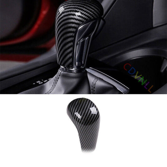 for Mazda CX-30 2020-24 ABS Carbon Fiber Central Console Gear Shift Knob Trim 1X