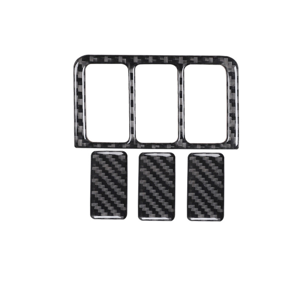 Red Carbon Fiber Climate Control Console Cover Sticker For Fiesta 2011-2015 v