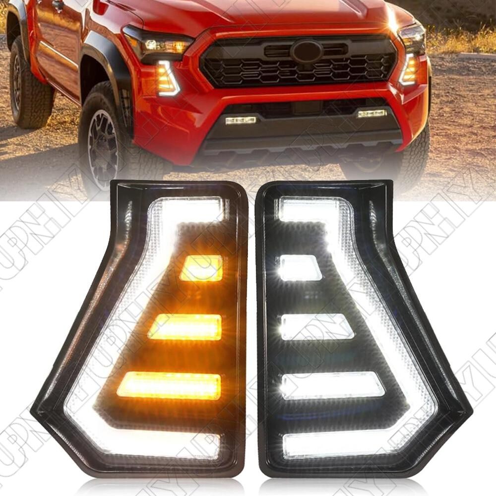 LED Fog Lamp DRL Daytime Running Light + Turn Signal for Toyota Tacoma 2024-2025