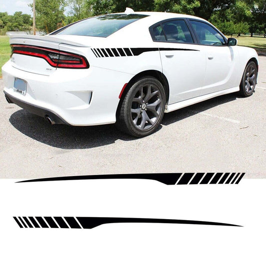 2x Sport Shiny Black Strip Sticker Vinyl Sticker for Dodge Charger