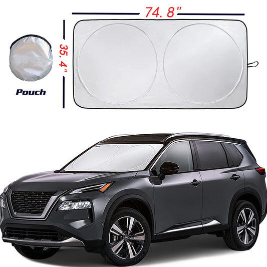 74.835.4'' Car Windshield Sunshade Sun Shade W/pouch Blocks Heat and Sun