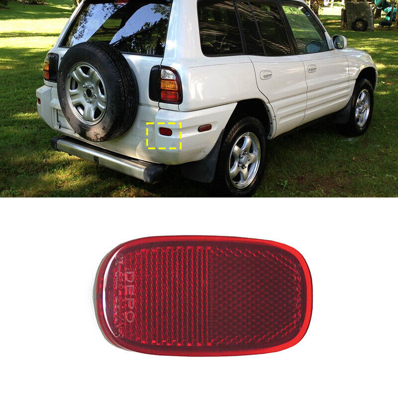 1pc Rear Bumper Reflector Lamp LH=RH For 1994 1995 1996-2005 for Toyota Rav4