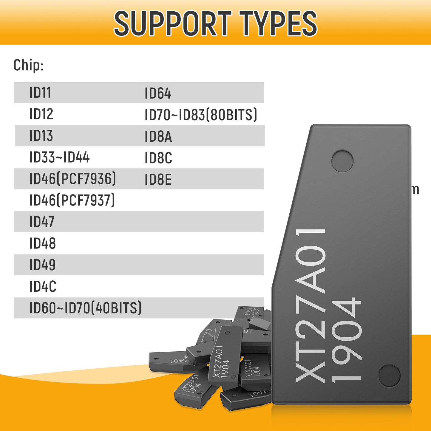 20x Super VVDI Transponder Chips XT27A01 XDCST0EN for VVDI2 KEY TOOL MAX