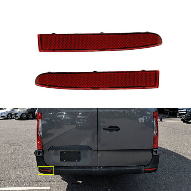 Pair for Mercedes-Benz Sprinter 25003500 2019-2021 Rear Bumper Reflector light