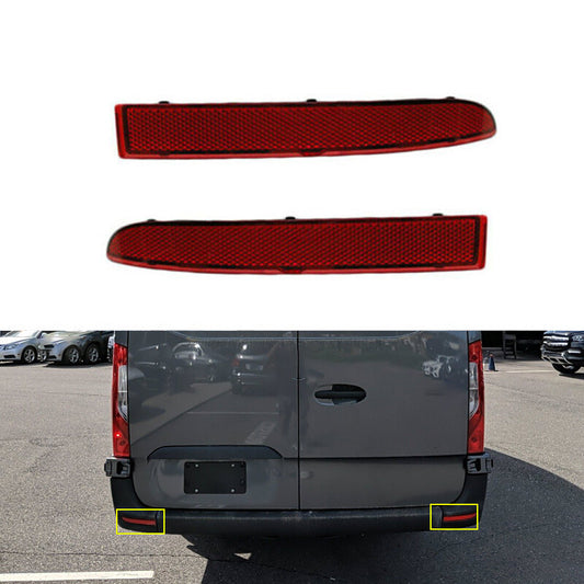 Pair for Mercedes-Benz Sprinter 25003500 2019-2021 Rear Bumper Reflector light