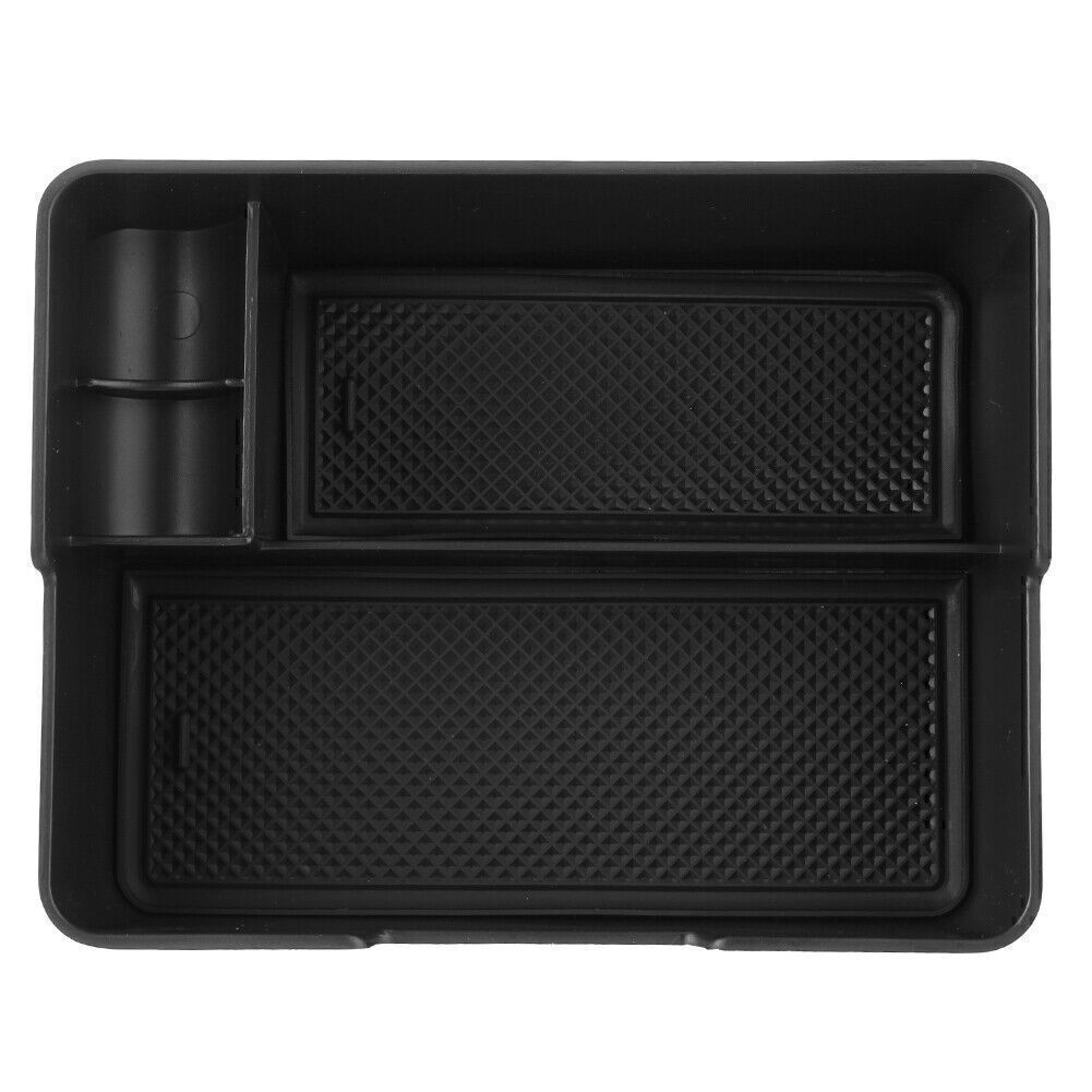 Black Center Console Tray Organizer w/ Coin Sunglasses Holder Fit for Tesla Model 3 Q