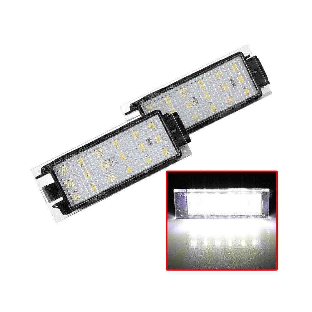 2X License Number Plate LED Light Lamp Rear For Twingo Megane Vel Satis for Clio Q