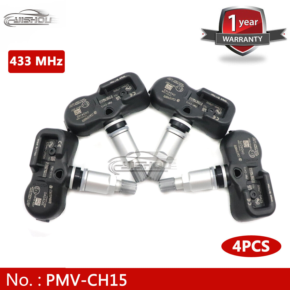 4-Piece Tire Pressure Sensor TPMS 52940-J7000 for Kia Forte Cerato Koup K3 PMV-CH15