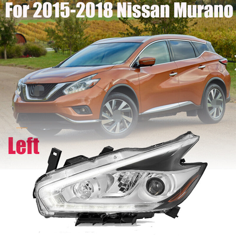 For 2015-2018 Murano Left Driver LED DRL Halogen Projector Headlight n