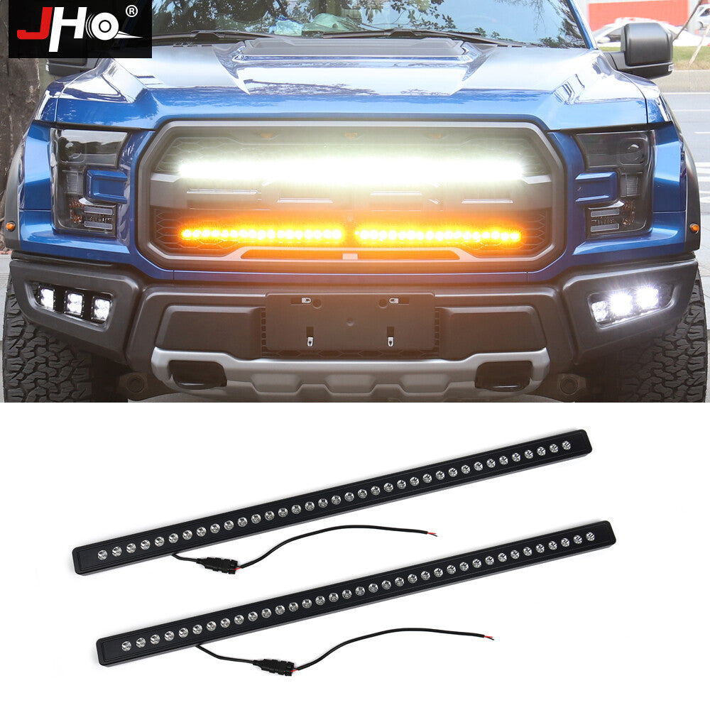 Front Grille Trim LED Grill Strip Lights DRL Decorative Lamps For F150