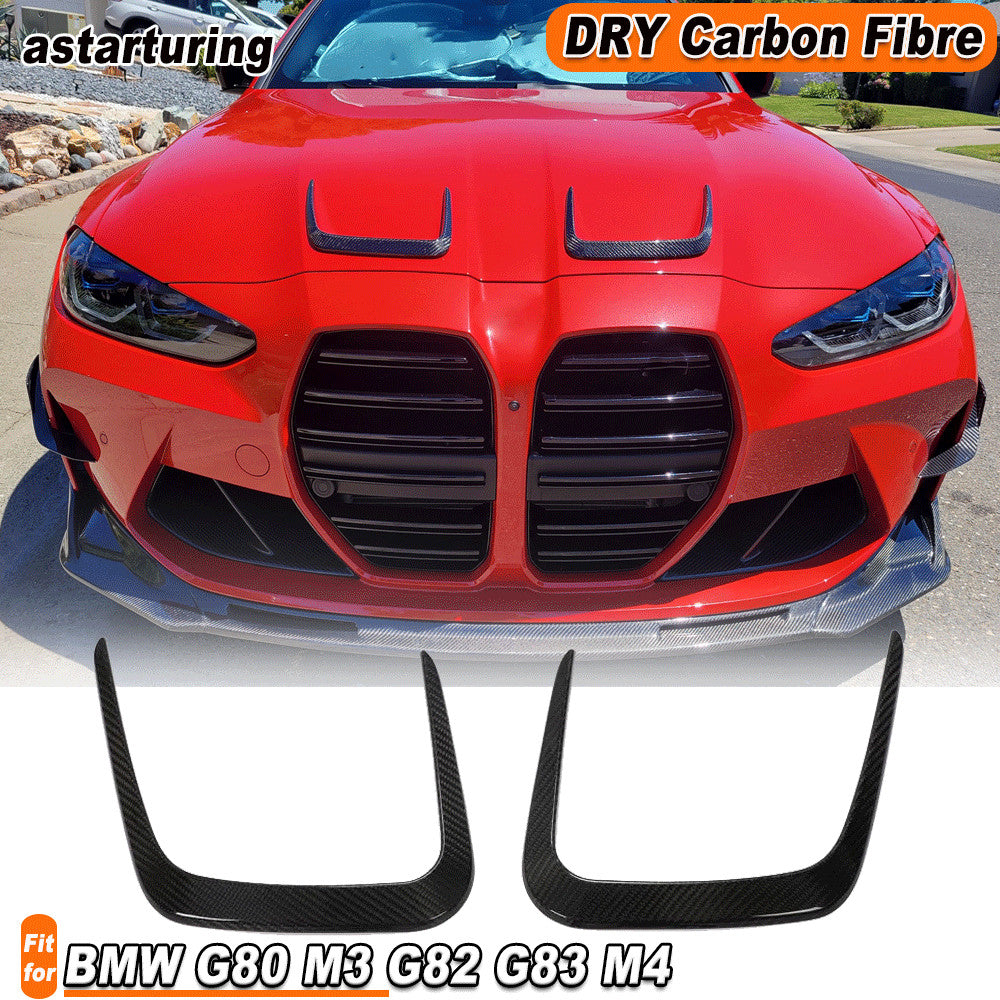 Fit for BMW G80 M3 G22 G82 M4 G83 M4 2020-2023 Dry Carbon Front Hood Vent Cover
