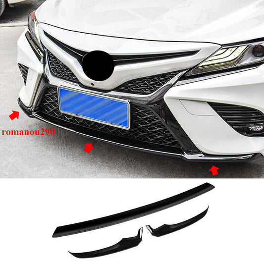 3X for Toyota for Camry SE/XSE 2018-2020 Gloss Black Front Bumper Molding Cover Trim