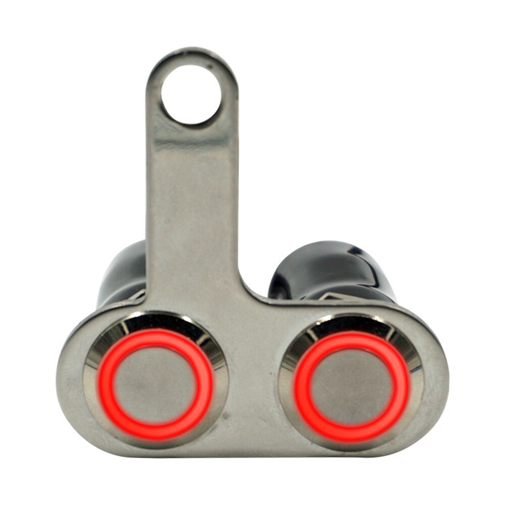 LED Switch Handlebar Adjustable Mount Waterproof Switch Universal left RED